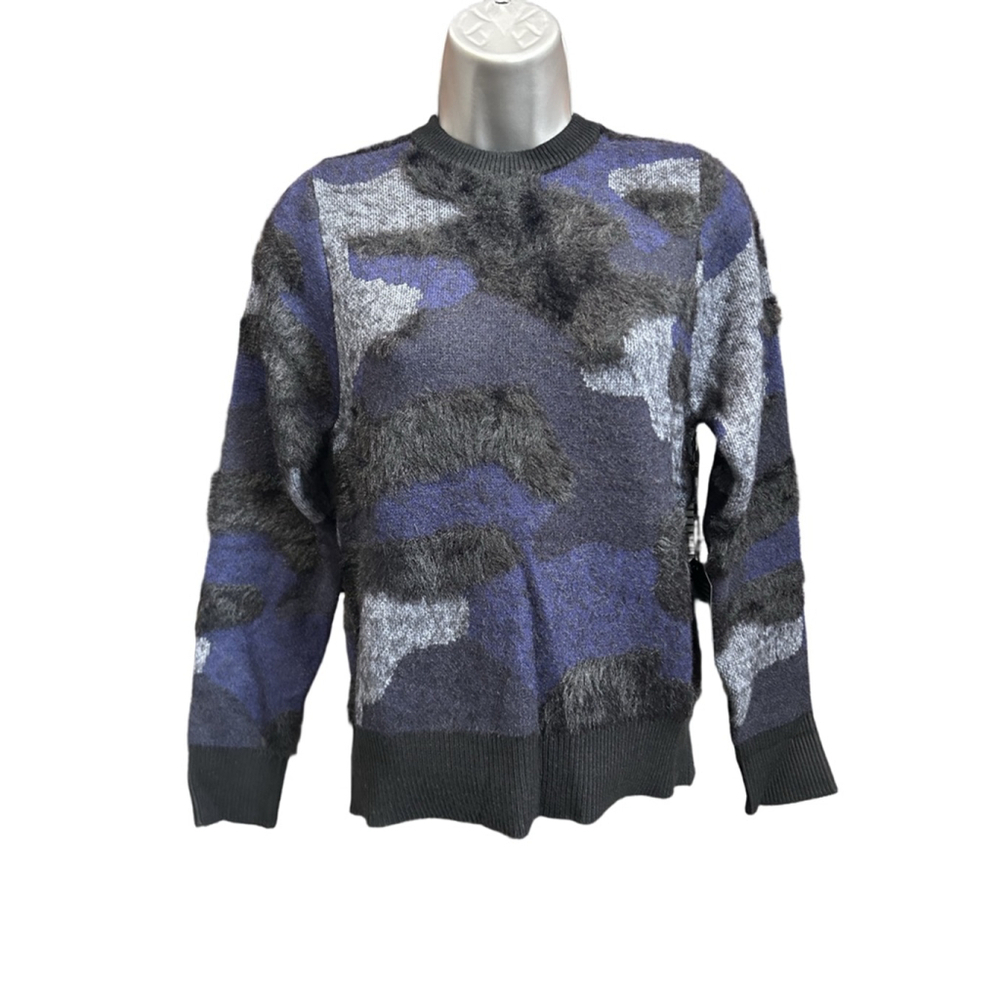 NWT Anatomie Wylie Navy Camo Crewneck sweater in size small retails $178